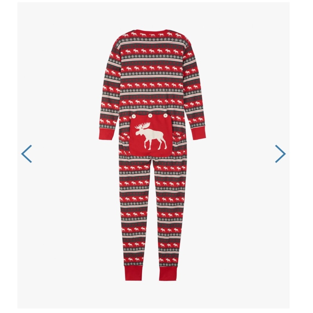 Little Blue House Fair Isle Moose Adult Union Suit